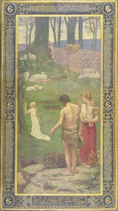 St. Genevieve as a Child at Prayer by Pierre Puvis de Chavannes